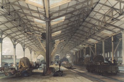 Goods Shed, Bristol, Great Western Railway, 1846 by John Cooke Bourne