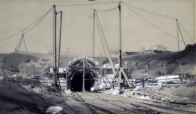 Primrose Hill Tunnel, April 1837 by John Cooke Bourne