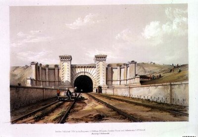 Primrose Hill Tunnel, engraved by the artist by John Cooke Bourne