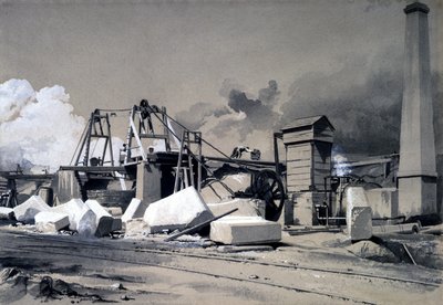 Ventilating shaft and winding engine, Kilsby Tunnel, 18th July 1837 by John Cooke Bourne