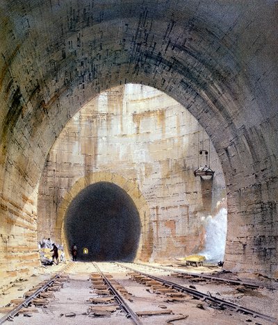 Ventilation Shaft in Kilsby Tunnel, Northamptonshire, London & Birmingham Railway by John Cooke Bourne