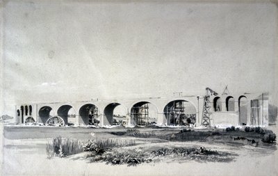 Wolverton Viaduct, 30th June 1837 by John Cooke Bourne