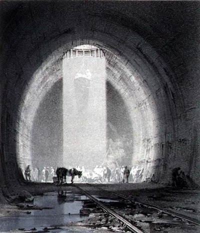 Working Shaft, Kilsby Tunnel, July 8th 1837, Engraved by the Artist by John Cooke Bourne