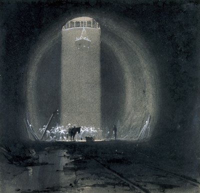 Working shaft, Kilsby Tunnel, Northamptonshire, 8th July 1837 by John Cooke Bourne