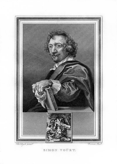 Simon Vouet, French Baroque era painter, 1825 by John Corner