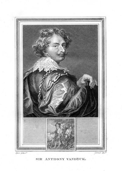 Sir Anthony van Dyck, 1599-1641, Flemish painter, 1825 by John Corner