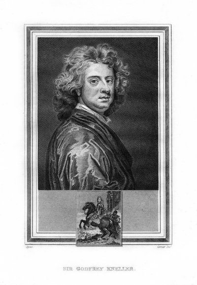 Sir Godfrey Kneller, German-born English Baroque era painter by John Corner