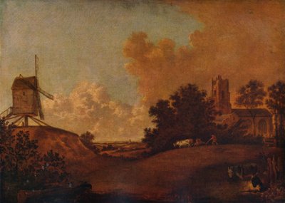 Old Orford Church and Mill, Suffolk by John Crome