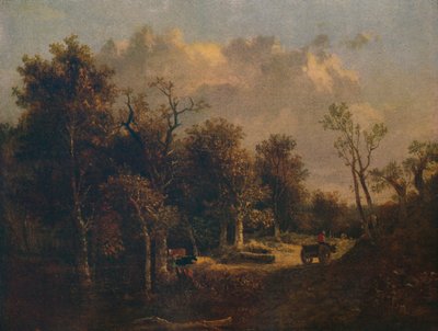 The Edge of the Forest, with Farm Cart and Cattle by John Crome
