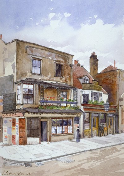 Corner of Cheyne Walk and Lawrence Street, Chelsea, London, 1883 by John Crowther