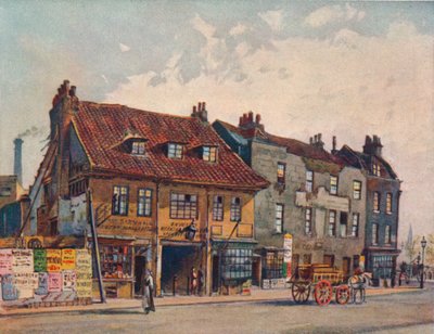 Houses on West Side of Church Street, Lambeth, Lambeth Bridge Road, London, c. 1874 1926 by John Crowther