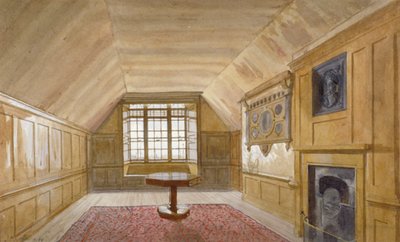 Interior of the Council Chamber in the White Tower, Tower of London, Stepney, London by John Crowther