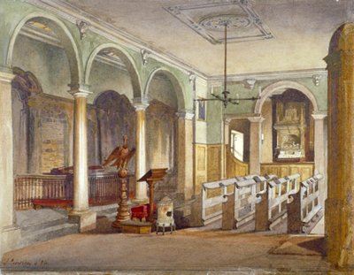 Interior of the chapel at Emanuel Hospital almshouses, Buckingham Gate, Westminster, London by John Crowther