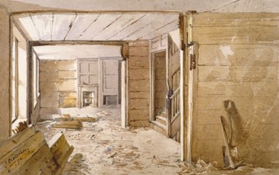 Interior of the Room Next to the White Lyon Prison, Borough High Street, Southwark, London, 1887 by John Crowther