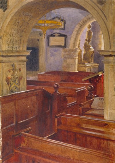 Interior View of All Saints Church, Chelsea, London, 1880 by John Crowther