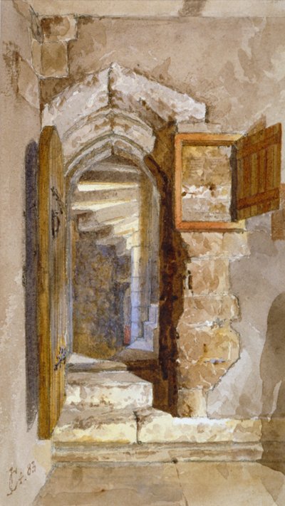Interior view of the Salt Tower within the Tower of London by John Crowther