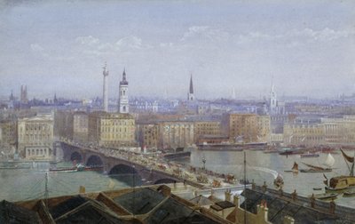 London Bridge and the City of London by John Crowther