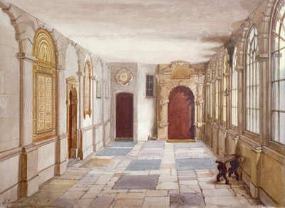 Passage Leading to the Chapel, Charterhouse, London, 1885 by John Crowther