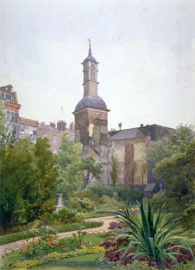 The Tower of the Church of St Botolph, Aldersgate, City of London, 1886 by John Crowther