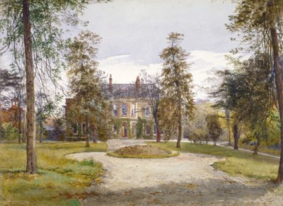 View of Stockwell Park House from the garden, Lambeth, London by John Crowther