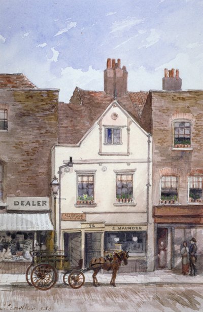 View of no 72 Cheyne Walk, Chelsea, London, 1883 by John Crowther