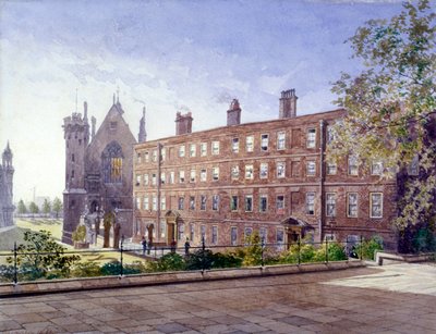 View of Nos 3 and 4 Garden Court, Middle Temple, London by John Crowther
