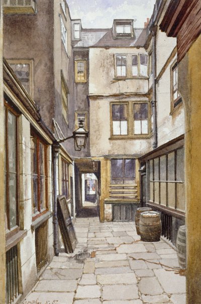 View of the Court Leading to the Adelphi Club, Westminster, London by John Crowther