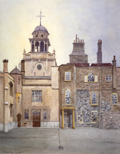 View of the North Side of Chapel Tower, Charterhouse, London by John Crowther