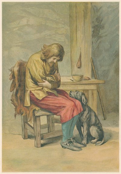 Scene from Robinson Crusoe by Daniel Defoe, 1892 by John Dawson Watson