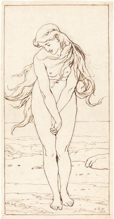 Standing Nude with Crossed Arms by John Dawson Watson