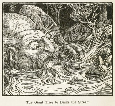 The Giant Tries to Drink the Stream, from Europa