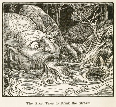 The Giant Tries to Drink the Stream, from Europa