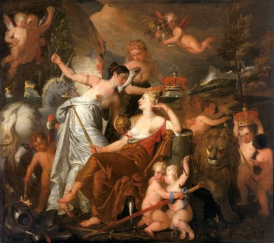 A Late Princess Personifying Peace Crowning the Glory of England Reflected on Europe by John Downman