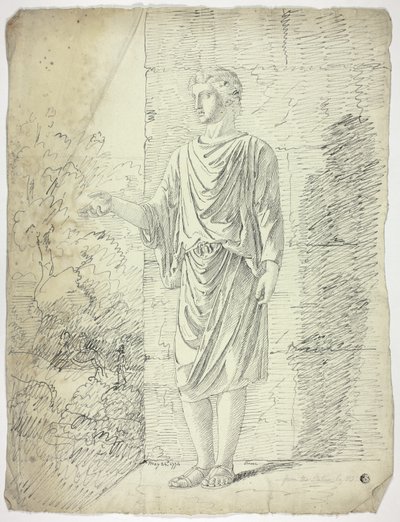 After an Antique Sculpture of a Standing Youth by John Downman