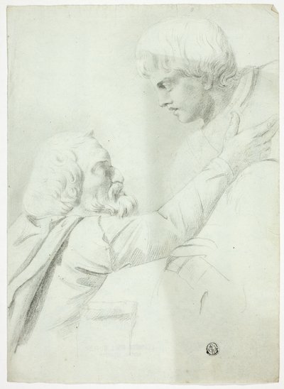 Bearded Man and Boy (from Bas-Relief) by John Downman