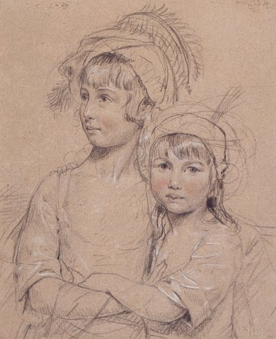 The Misses Rigby, the two daughters of Mr Rigby of Norwich, a celebrated surgeon, 1778 by John Downman