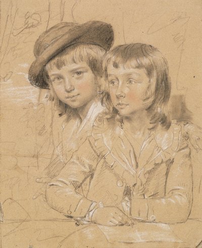 Benjamin and Lewis Way, the Eldest Sons of Benjamin Way of Denham House, Bucks by John Downman