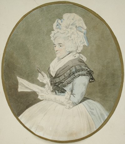 Old Lady with Magnifying Glass by John Downman