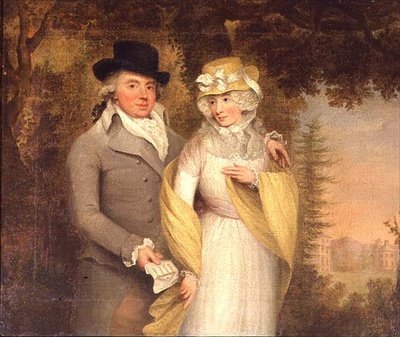 Portrait of a Gentleman and His Wife in a Park by John Downman