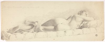 Ancient Statue of Sleeping Hermaphrodite by John Downman