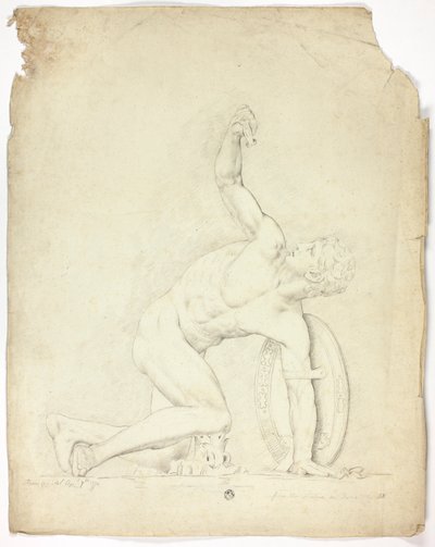 Wounded Warrior from the Statue in Rome by John Downman