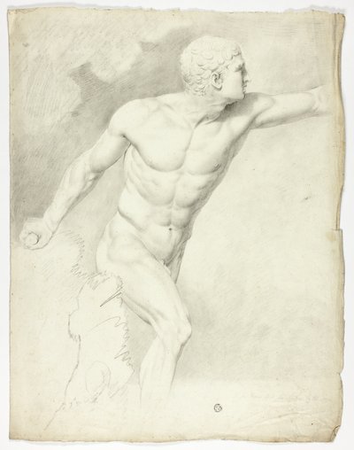 The Borghese Gladiator from the Statue in Rome by John Downman