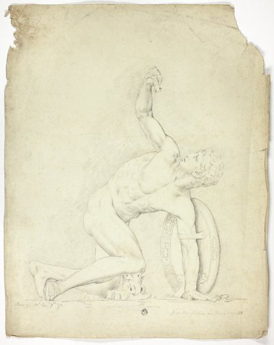 Wounded Warrior from the Statue in Rome by John Downman