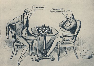 A Game at Chess: Lord Grey Playing William IV by John Doyle