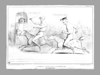 A Poney Race for a Saddle a Seat at Cambridge by John Doyle