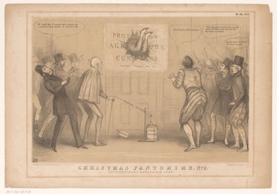 Caricature with Prime Minister Peel as Harlequin by John Doyle
