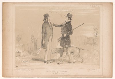 Caricature of English Domestic Politics (Catching a Poacher! or A Friend in Need) (HB Sketches) by John Doyle