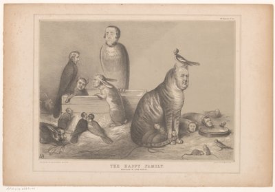 Caricature of Lord Ashley (The Happy Family. Dedicated to Lord Ashley) by John Doyle