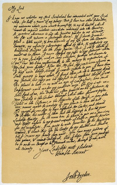 Letter from John Dryden to Laurence Hyde by John Dryden