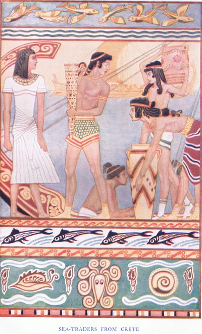 Sea Traders from Crete, Illustration from Myths of Crete and Pre-Hellenic Europe by John Duncan